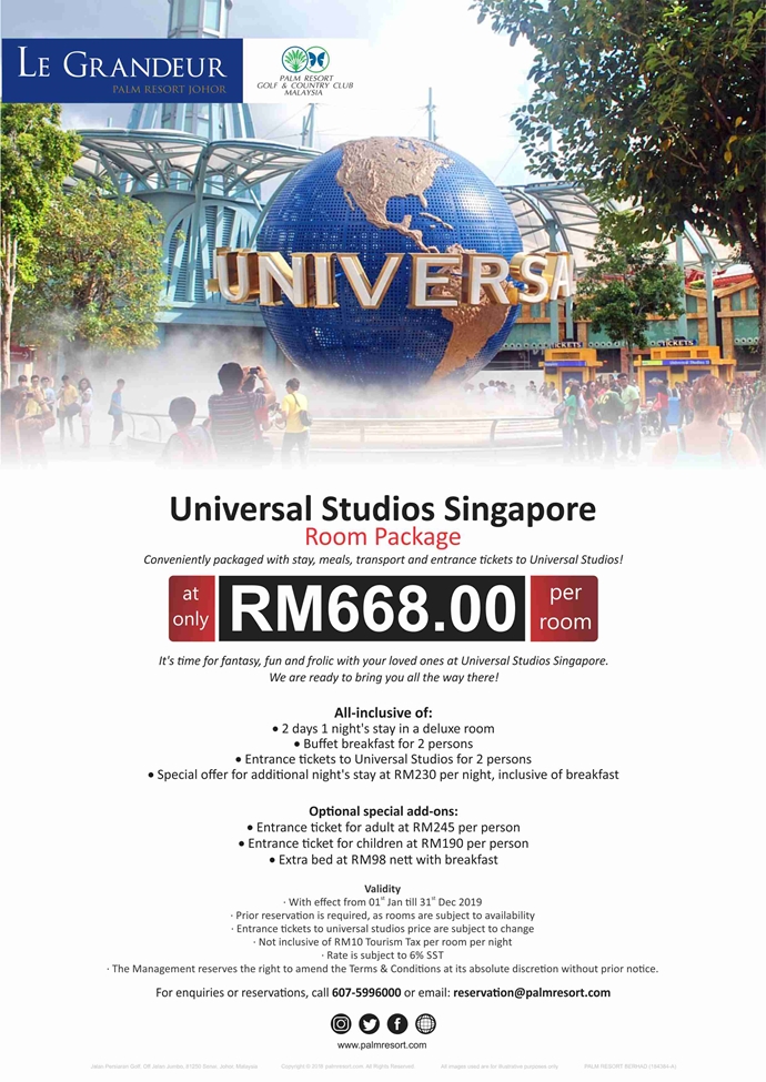 Universal Studio Singapore Package