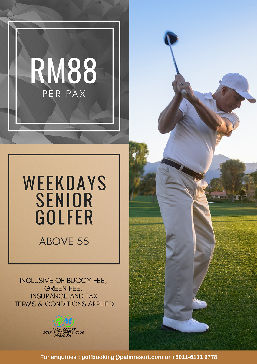Weekdays Senior Golfer Above 55