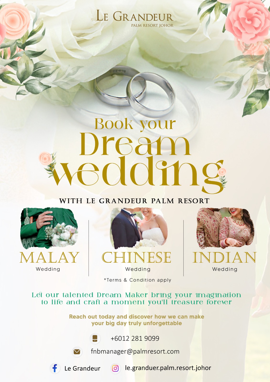 Dream Wedding at Le Grandeur Palm Resort